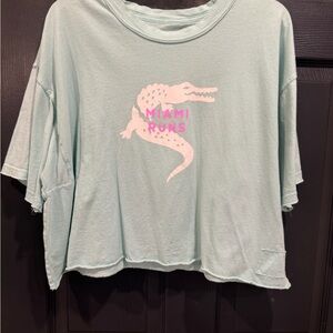 FP Movement by Free People Light Blue Crocodile Tee